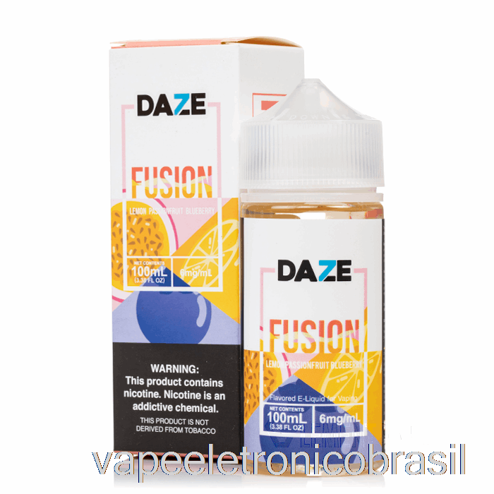 Vape Eletrônico Limão Maracujá Mirtilo - 7 Daze Fusion - 100ml 6mg